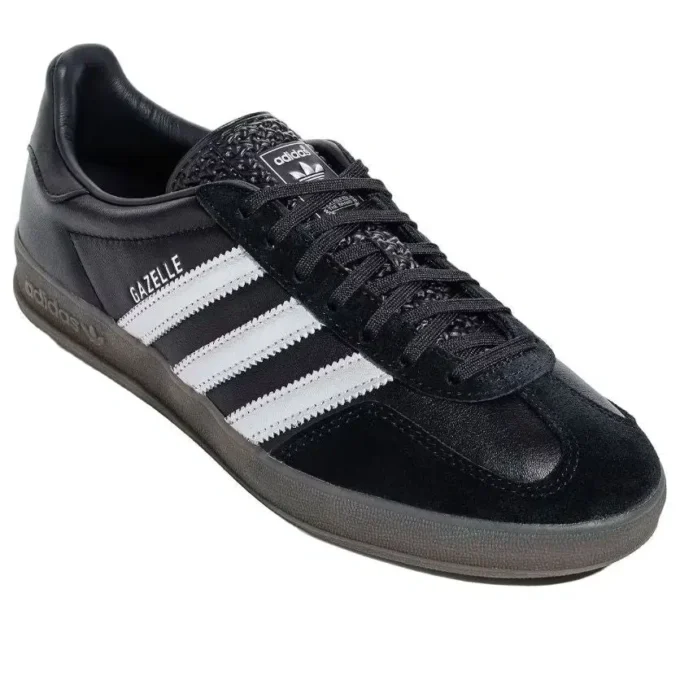 Adidas Gazelle Indoor «Negro mate, plata y goma»