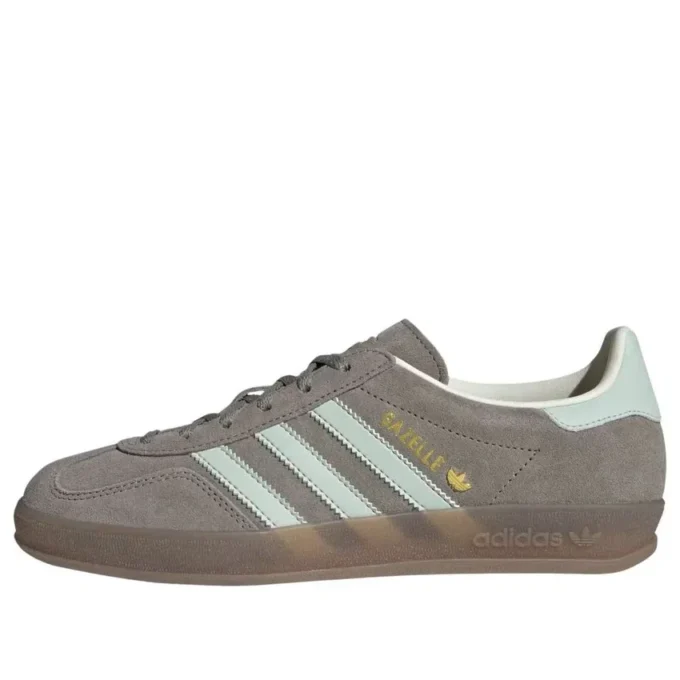 Adidas Gazelle Indoor «Silver Pebble Linen Green Gum»