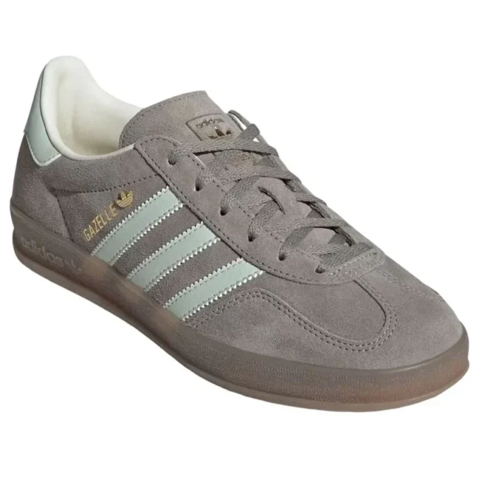 Adidas Gazelle Indoor «Silver Pebble Linen Green Gum»