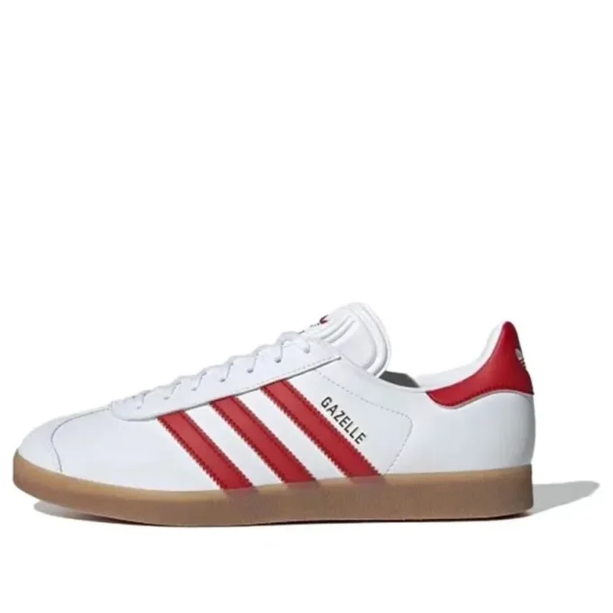 Adidas Gazelle Leather «White Red Gum»