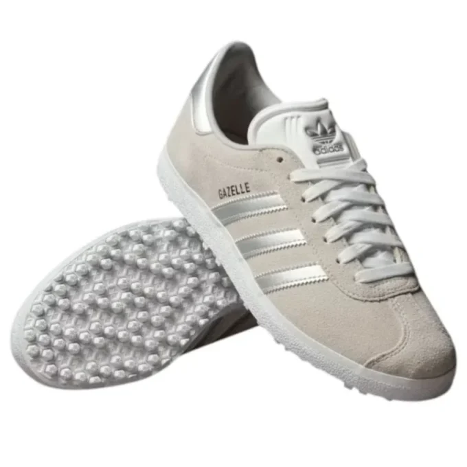 Adidas Gazelle Spikeless Golf «Crystal White Silver Metallic»