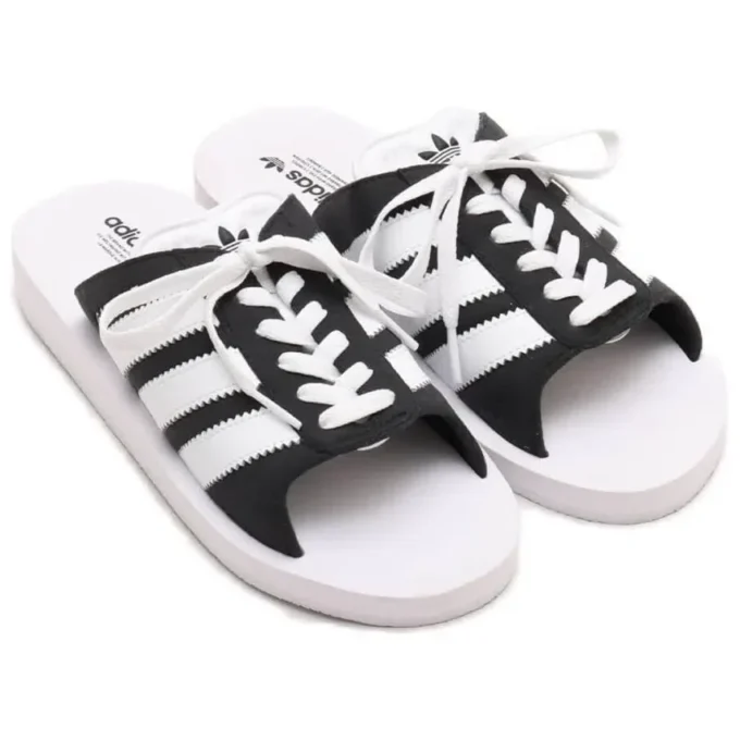 Chanclas Adidas Gazelle Beach «Blanco Negro»